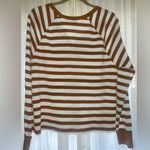 Anthropologie t.la waffle knit v neck long sleeve shirt size large Tan Photo 3
