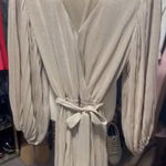 Entro  COLLECTION Sparkly Wrap Romper with Billowy Sleeves and Elastic … Photo 0