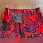 Talbots  Orange Paisley Skirt - size 8 Photo 3