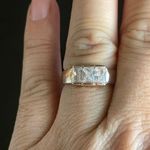 Simulated diamond gold plated ring size 8 Photo 7