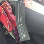 R & M Richards Black and Red Floral Cocktail Jumpsuit NWT Size 6 Wedding Guest Photo 8