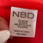 NBD  Red Strapless Maxi Gown Dress with Slit size Medium Revolve $258 Photo 6