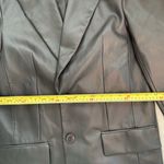 ZARA Oversized Black faux leather Coat Photo 7