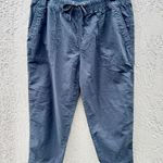 James Perse Elastic Waist Drawstring Tapered Leg Pants Blue Women's Sz 3 / Large Photo 0
