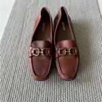Geox Cognac Brown Geuine Leather Loafers with Brass Horsebit Details Sz 39 8/8.5 Photo 9