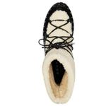 AQUA Fuzz Women’s Leather Lug Sole Sherpa Lace Up Winter Boot Black Size 6.5 Photo 9