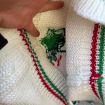 Vintage Holly Ivy Berries Crewneck Ugly Christmas Winter Sweater SMALL? White Photo 2