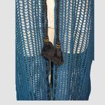 Free People Blue Crochet Open Knit Cardigan Women’s XS 100% Cotton Cover Up NWT $198 Photo 7