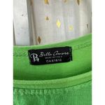 Bella Amore Women's 100% Cotton Oversized Chunky Embroidered Blouse Top S/M Green Photo 3