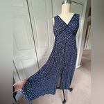 HD in Paris Anthropologie  Tallulah Wide-Leg Jumpsuit in Blue Motif Photo 1