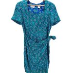 Liz Claiborne Liz Claireborne Blue Silk Star Fish Pattern‎ Wrap Dress 12 Photo 0