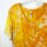 White Stag Plus Size 3X Top Handmade Tie Dye Beaded Sequin Yellow Cotton 862 Photo 3
