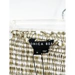 Veronica Beard  Aloya Gingham Smocked Olive White Ruffle Mini Skirt Size M NWT Photo 3