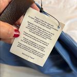 PRAGUE Blue Slouchy Shoulder Bag with Leather Strap Blue Photo 8