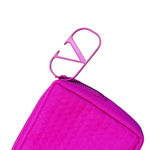 Valentino Garavani Valentino V Logo Studded Mini Clutch Pouch Bag Hot Pink Fuchsia Photo 3