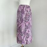 American Vintage Vintage Y2K Katie Lin Woman Purple Pink Animal Print High Waist Midi Skirt 3X Photo 1