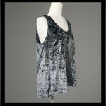 Cynthia Rowley Crushed Velour Luxe Sleeveless Top Keyhole Back Size Large Photo 1