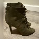 Forever 21 Cute Dark Green Peep Toe Ankle Booties | Boots Photo 2