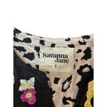 Savanna Jane Women's Tan Animal Print Short Sleeved Top Black Photo 4