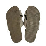 Yellow Box  Mellow Mat Jeweled Cross Strap Slip on Sandals Size 8.5 Taupe Leather Photo 9