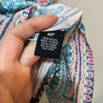 Tolani Collection Blue Floral Swimsuit Coverup Womens M Boho Tunic Pullover Photo 5