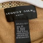 August Silk Knits 100% Silk Women Cardigan and Top Blouse Set Women’s Size M Tan Size M Photo 4