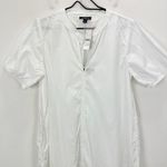 J.Crew  Tall Delilah Dress Cotton Poplin Puff Sleeve Minimalist White Medium NWT Photo 9