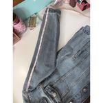 Time and‎ Tru Distressed Denim Jacket Blue Button Front Long Sleeve Women Size S Photo 7