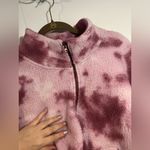 Old Navy Pink Tie Dye Teddy Bear Sherpa Cozy Pullover Zippered Collar Size XL Photo 8