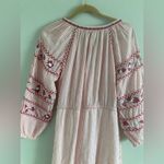 MISA Los Angeles  Tasya Embroidered Pink and White Stripe Flowy Midi Dress Photo 5