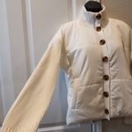 Pink republic  Women’ Sweaters Jacket High Neck Button Down Size Medium NWT Photo 2