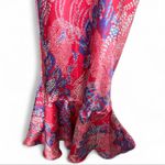 Saloni Floral Pink floral silk mimi Maxi Dress wedding guest sleeveless feminine Size 4 Photo 4