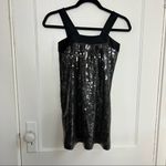 LARok Silver Black Ribbon Neckline Cocktail Dress Holiday Party Dress Metallic Size XS Photo 2
