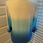 Blue, white and teal hombre 3/4 sleeve top Photo 2