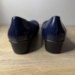 Anne Klein Sport Navy Blue Wedge Heel AKDEFINITELY Round Toe Bow Pump Office 9.5 Photo 6