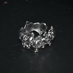 Gothic Skull and Bones Ring Silver Size 8 Photo 3