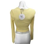 Princess Polly NEW  Sydelle Yellow Knit Stretch Long Sleeve Crop Top Size 2 Photo 5