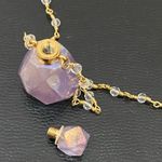 Aura Quartz Faceted Oil Perfume Bottle Pendant Beaded Necklace 20.9g Photo 14