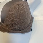 Victoria's Secret  Very Sexy Push Up Bra Tan Satin Lace Soft Cup Caged Size 36C Photo 2