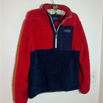 Vineyard Vines  navy and red sherpa quarter zip size S Photo 0