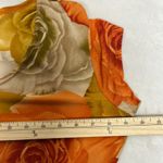 Susan Lawrence Orange Gold Fitted Cap Sleeve Blouse Photo 5