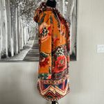 Johnny Was Biya Sasha Full Zip Orange Floral Boho Hooded Long Sherpa - XS Photo 7