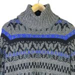 Madewell Ice Block Turtleneck Sweater Womens S Gray Fair Isle Knit Cozy Nordic Photo 1