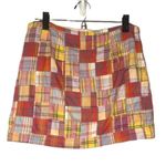 J.Crew Multicolor Madras Quilt Style Patchwork Cotton Mini Skirt Women Sz 2 Photo 1