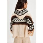 Free People  Cardiff Waffle Knit Hoodie Pullover Top Size Medium Photo 10