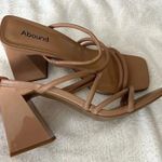Abound  Austyn Tubular Strappy Block Heeled Sandal Tan Mocha Size 9 NEW Photo 4