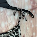 Tigerlily  Zoya Black White Zebra Print Tie Strap Maxi Dress Size 8 Photo 9
