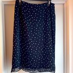 Cynthia howie|| Black/white polka dot silk skirt Size 10 Photo 0