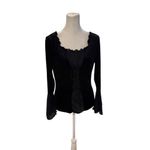 Vintage 90’s black velvet witchy goth top size medium Photo 1