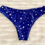 SheIn Blue White Stars Thong Cheeky Bikini Bottoms Sz S Photo 0
